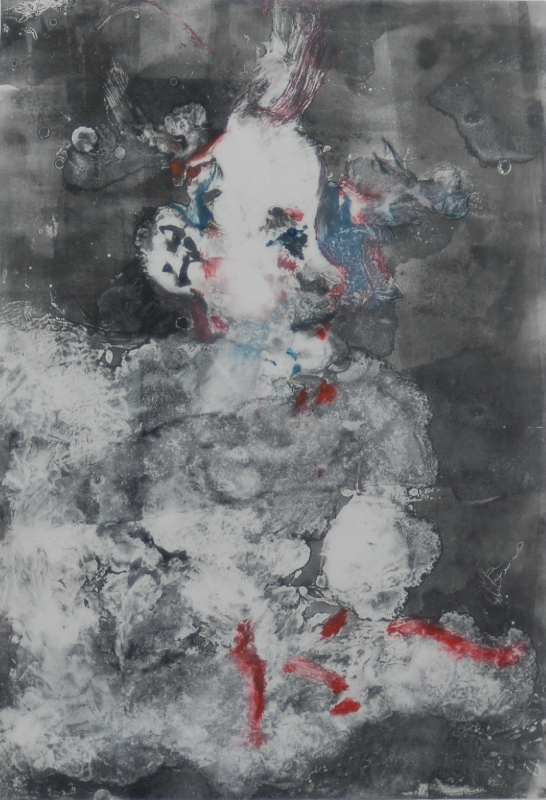 'Huff and Puff' monoprint by Yvonne Nevard