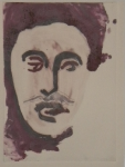 Monoprint titled After Munch 3 by artist Yvonne Nevard