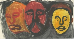 painting titled 'Munch exhibit 3' by artist Yvonne Nevard