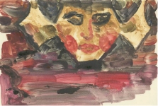 painting titled 'Munch exhibit 4' by artist Yvonne Nevard