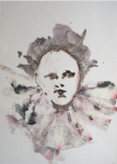 Monoprint 'Ruff' by artist Yvonne Nevard