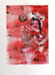 monoprint 'Juggler' by artist Yvonne Nevard